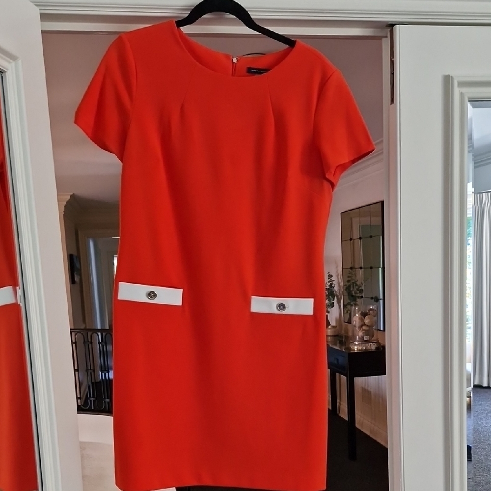Tommy Hilfiger Orange Sheath Mini Dress
